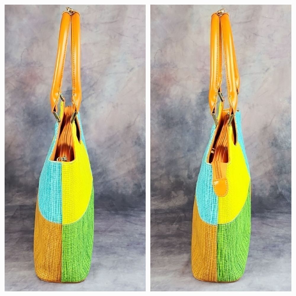 Goldfish Multicolored Retro Patchwork Colorblock … - image 4